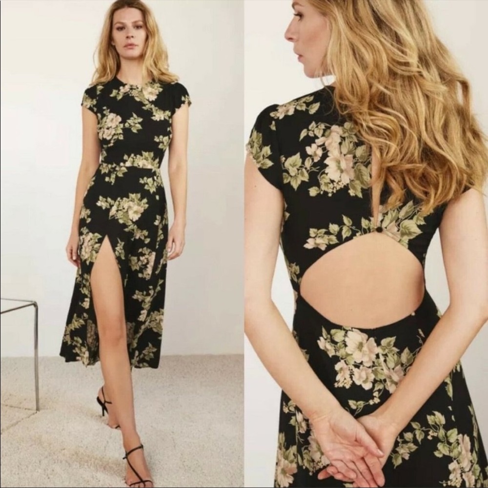 Reformation Gavin Dress 0 XS Midi Floral Pattern Romantic like new